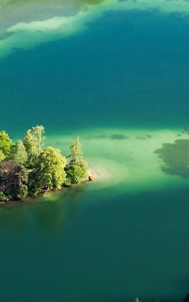 Aufnahme des Reintalersees von oben | © Thomas Kargl