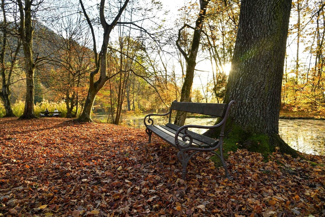 Rastbank im Schlosspark Matzen