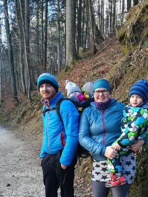 unsere Familie, Wanderung zum Berglsteinersee | © Ferienwohnung Kruckenhaus